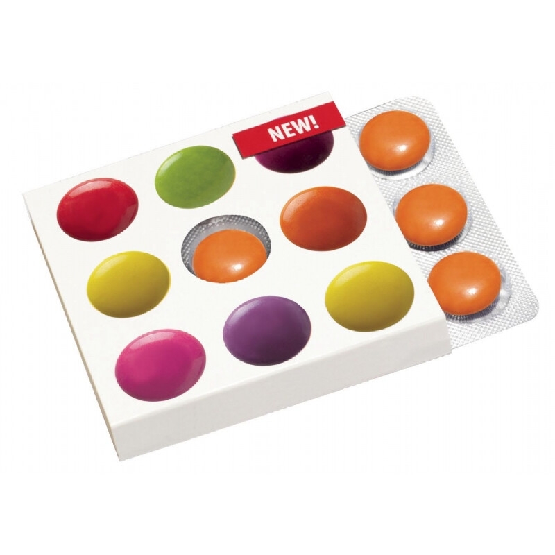 9 Chocolade pastilles met opdruk