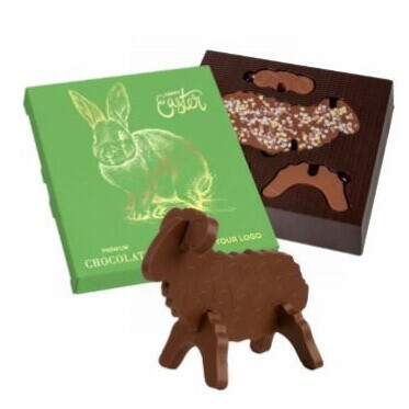 3D puzzel in chocolade 