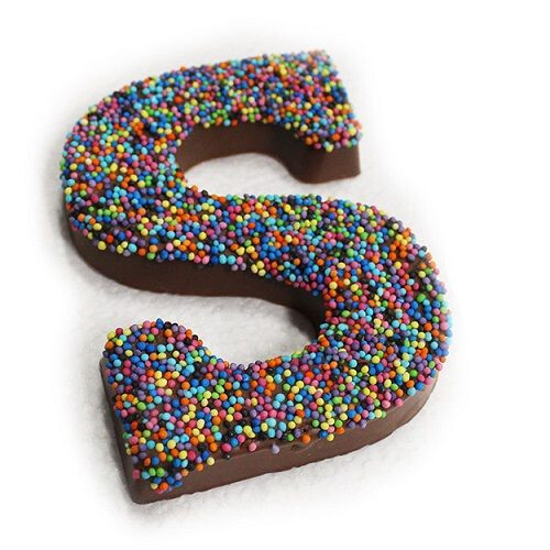 HappyTruffel chocoladeletter met logo