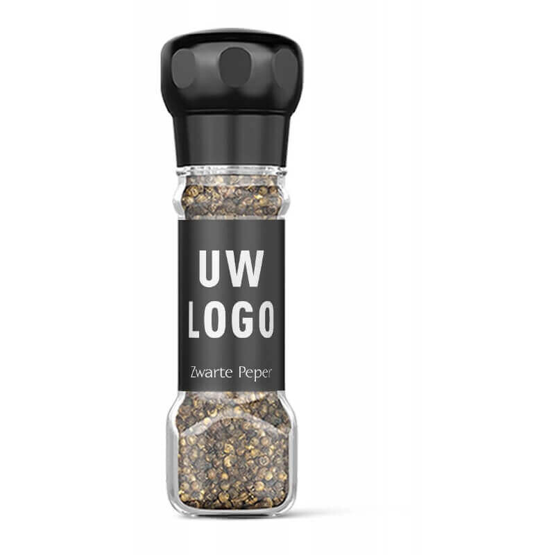 Peper- en zoutmolen met logo