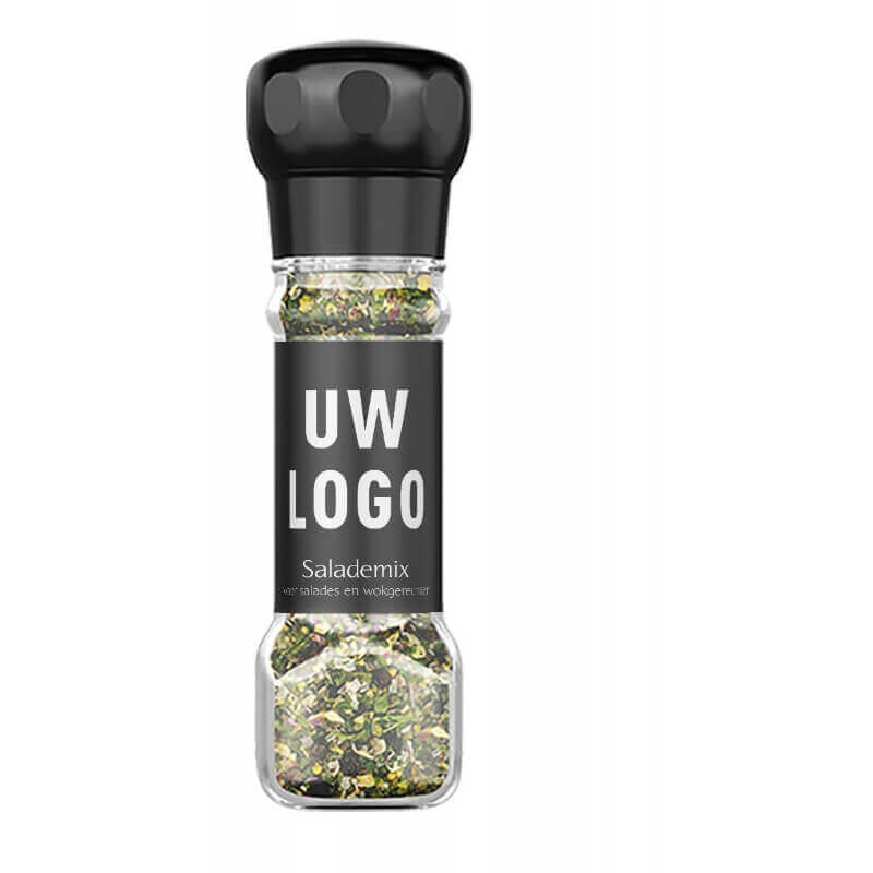 Peper- en zoutmolen met logo