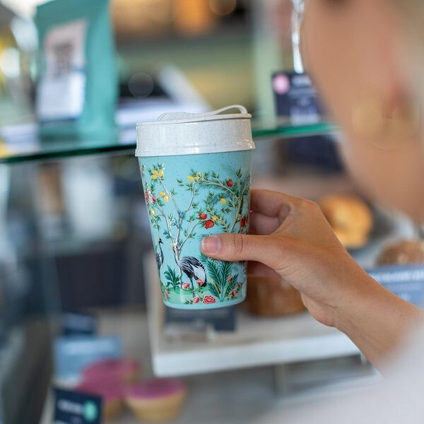 Iso to go dubbelwandige beker met deksel 400 ml
