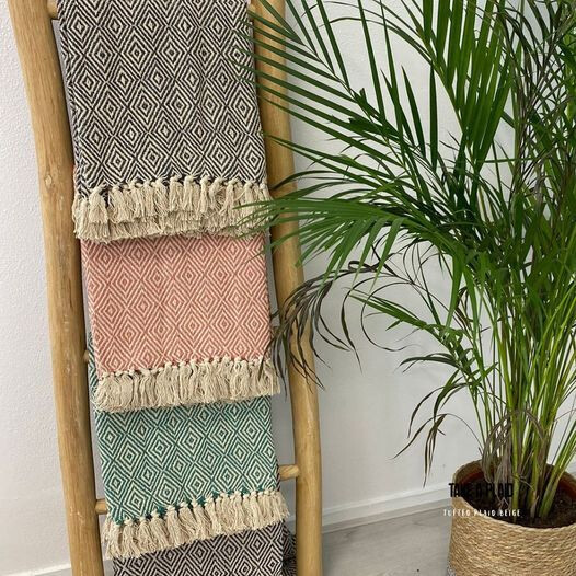 Eerlijke duurzame plaids gemaakt van gerecycled katoen