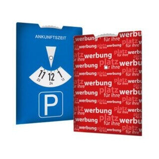 Parkeerschijf met veel ruimte voor reclame