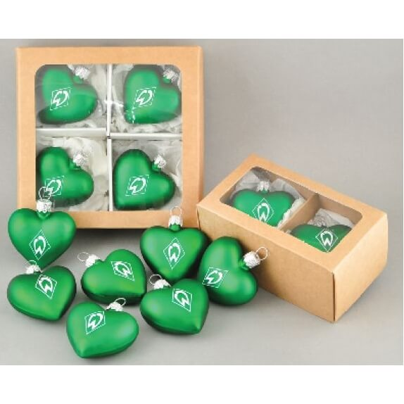 Kerstballen in de vorm van een hartje