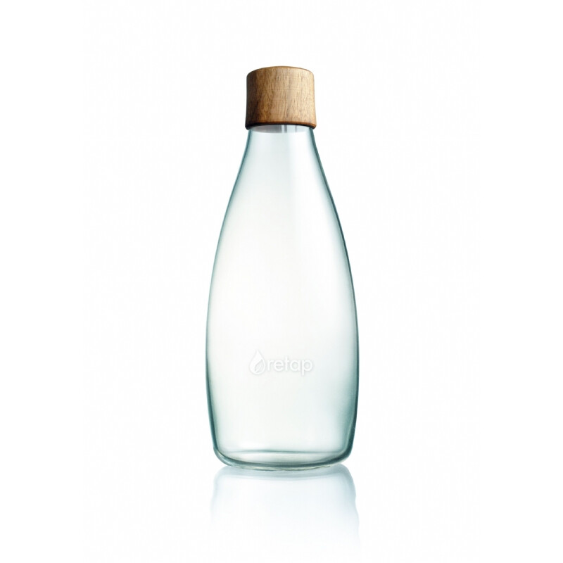 Glazen milieuvriendelijke waterfles